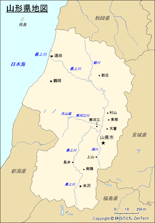 山形県地図