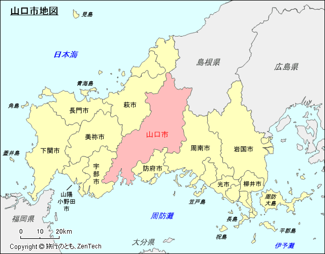 山口県山口市地図