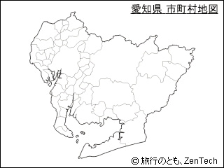愛知県地図 旅行のとも Zentech