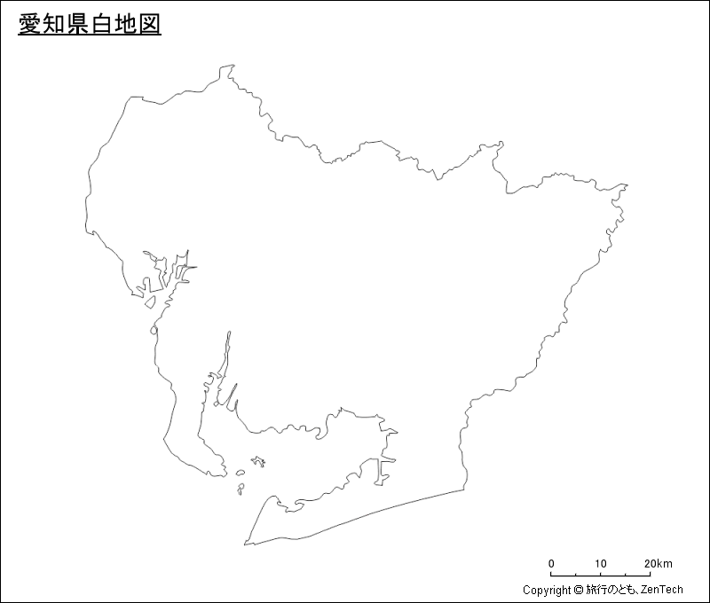 愛知県白地図