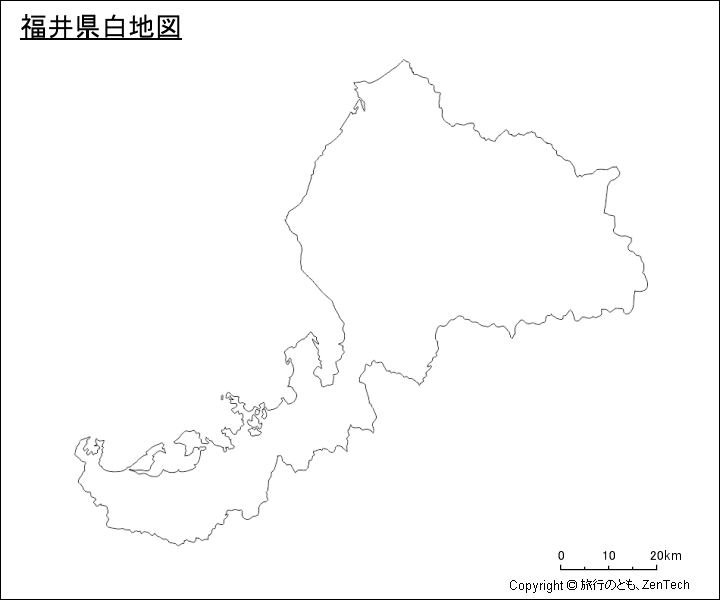 福井県白地図