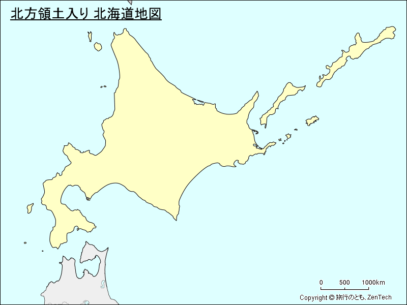 北方領土入り 北海道地図