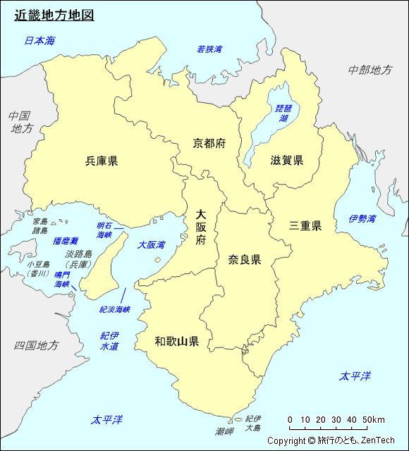 近畿地方地図