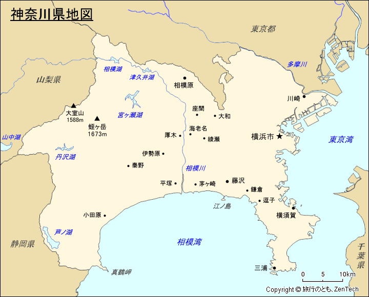 神奈川県地図