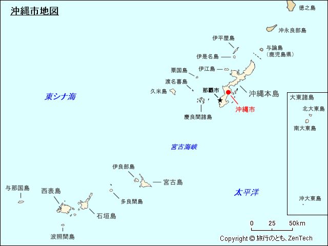 沖縄市地図