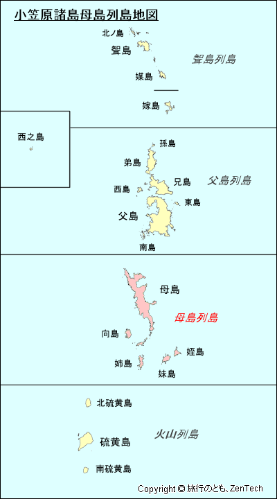 小笠原諸島母島列島地図