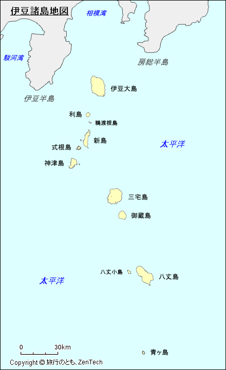 伊豆諸島地図