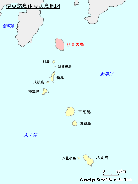 伊豆諸島伊豆大島地図