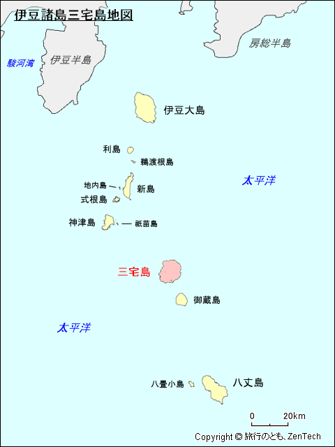 伊豆諸島三宅島地図