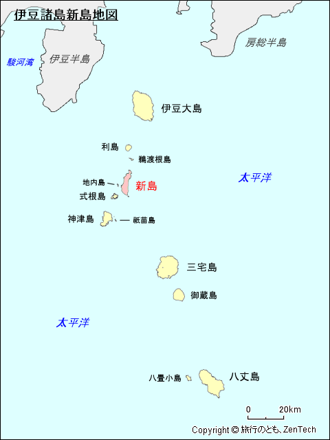 伊豆諸島新島地図