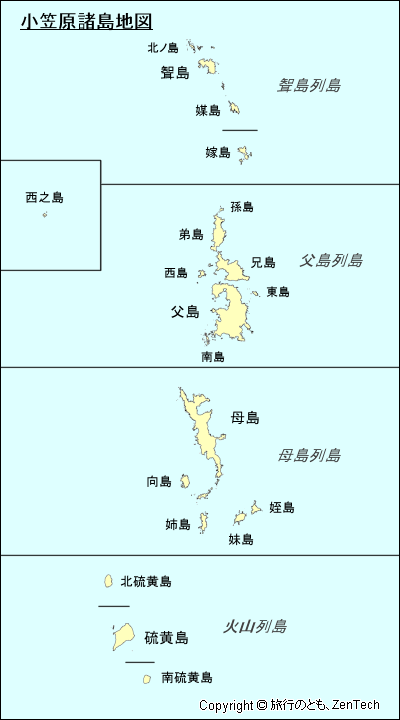 小笠原諸島地図