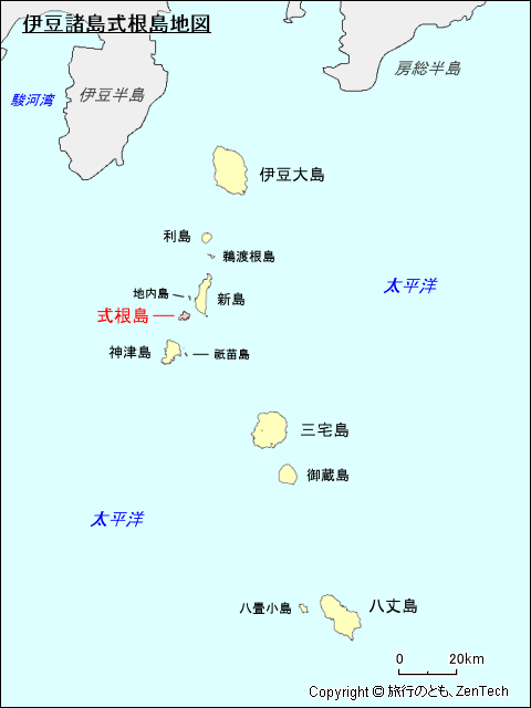 伊豆諸島式根島地図