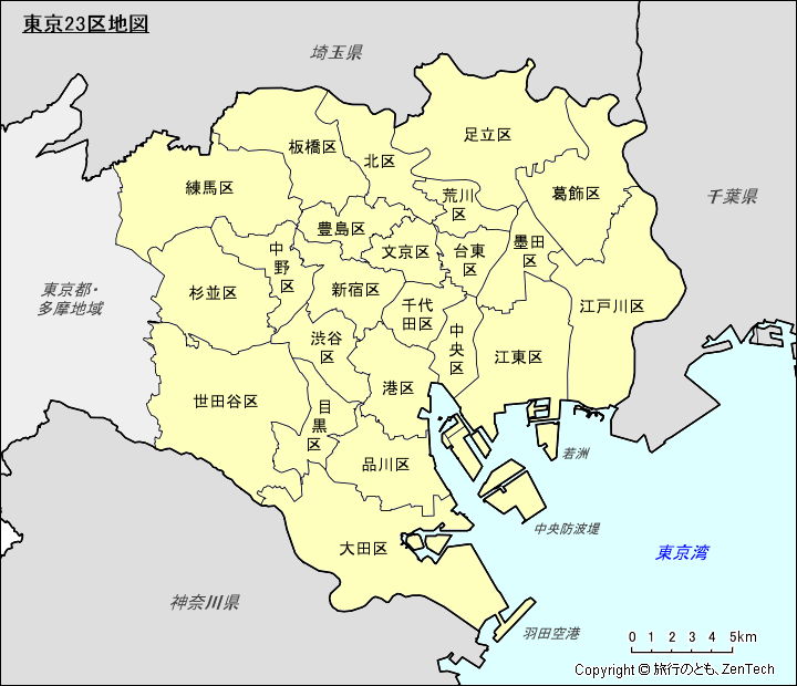 東京23区地図