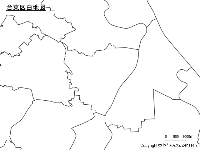 東京都 台東区地図 旅行のとも Zentech