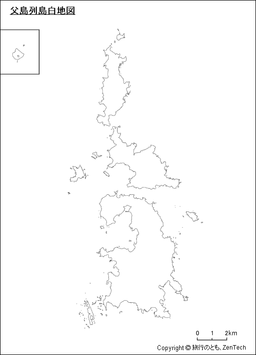 父島列島白地図