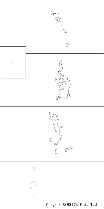 小笠原諸島白地図