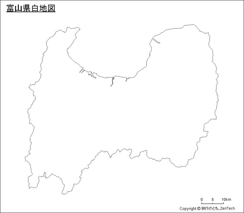 富山県白地図