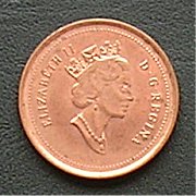 カナダ １セント 硬貨 裏面