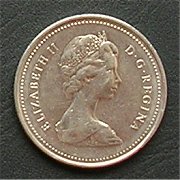 カナダ ２５セント 硬貨 裏面