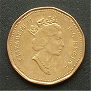カナダ １ドル 硬貨 裏面