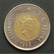カナダ ２ドル 硬貨 裏面