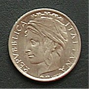 イタリア １００リラコイン・硬貨 裏面