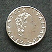 イタリア ５０リラコイン・硬貨 裏面