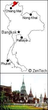 チェンマイ地図とワット・スアン・ドークの写真