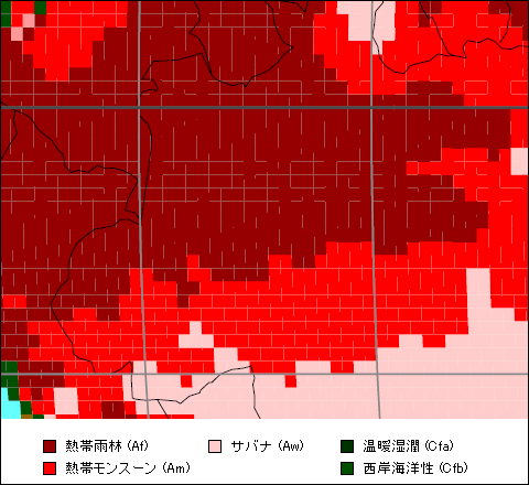 アマゾナス州気候区分地図