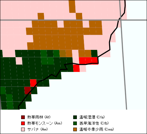 リオデジャネイロ州気候区分地図