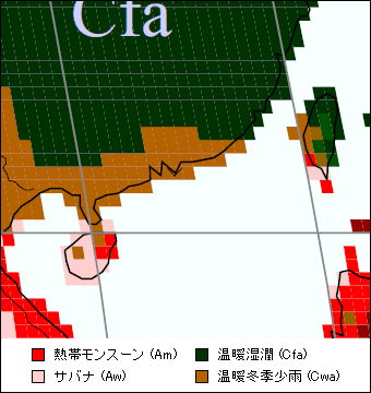 広東省気候区分地図