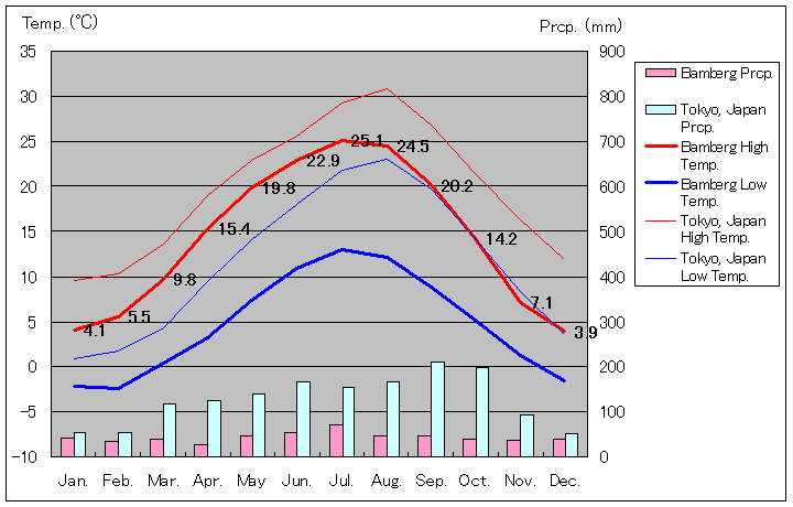 Bamberg Temperature Graph