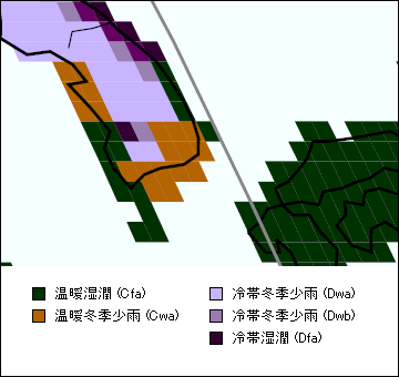 済州特別自治道 気候地図
