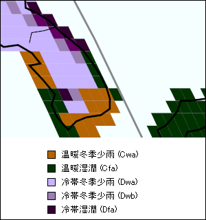 慶尚北道 気候地図