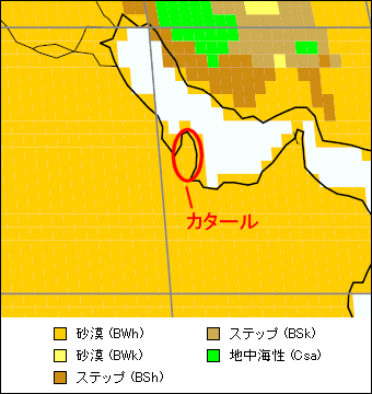 カタール気候区分地図