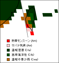 台湾気候区分地図