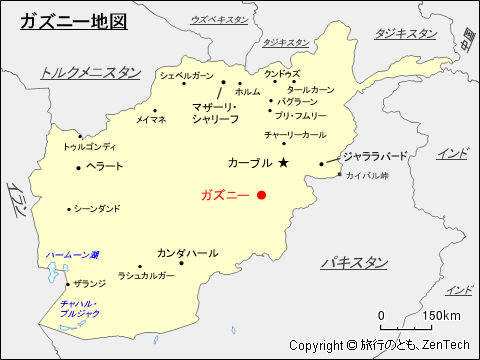 ガズニー地図