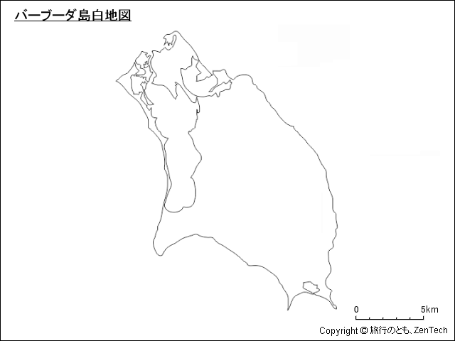 バーブーダ島白地図