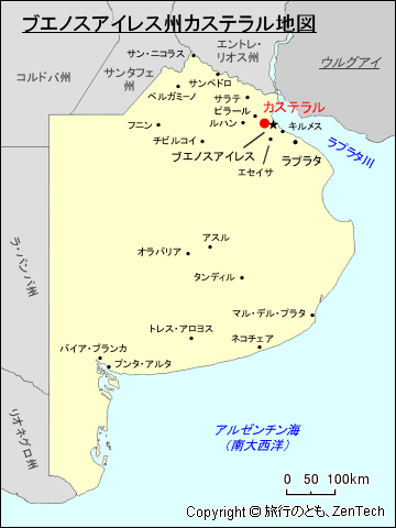 ブエノスアイレス州カステラル地図