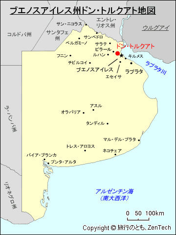 ブエノスアイレス州ドン・トルクアト地図