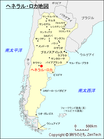 ヘネラル・ロカ地図