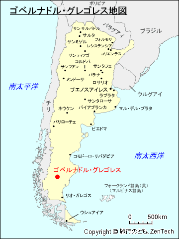 ゴベルナドル・グレゴレス地図