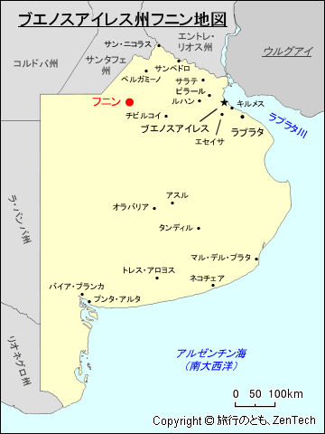 ブエノスアイレス州フニン地図