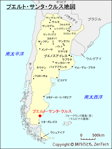 プエルト・サンタ・クルス地図