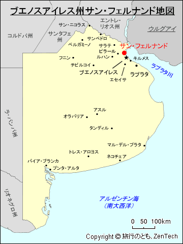 ブエノスアイレス州サン・フェルナンド地図