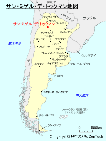サン・ミゲル・デ・トゥクマン地図