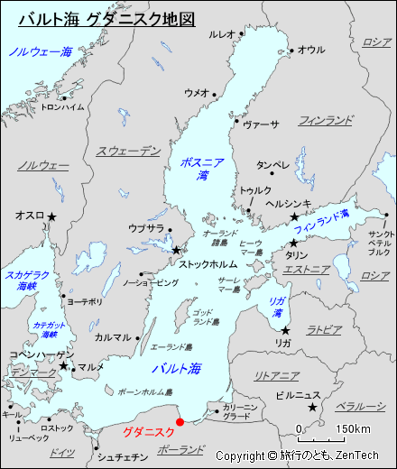 バルト海 グダニスク地図