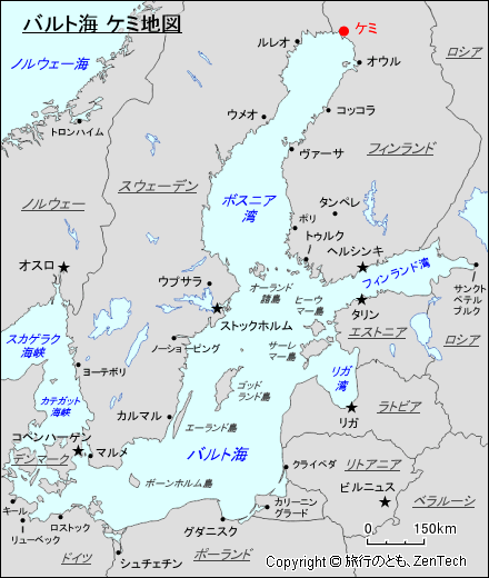 バルト海 ケミ地図