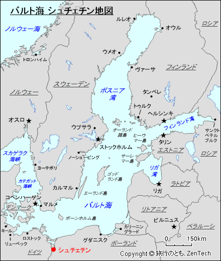 バルト海 シュチェチン地図