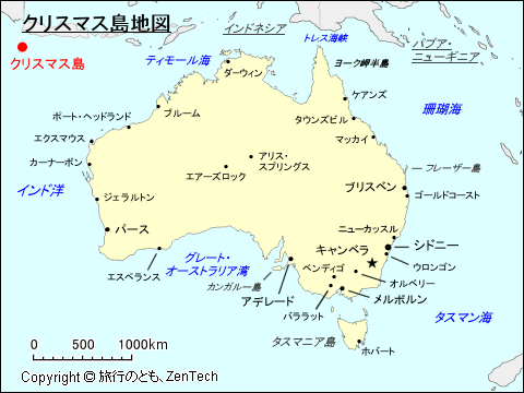 クリスマス島地図